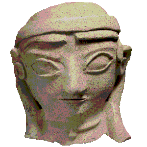 Fractured terracotta bust of a woman from 6th Century BCE Cyprus